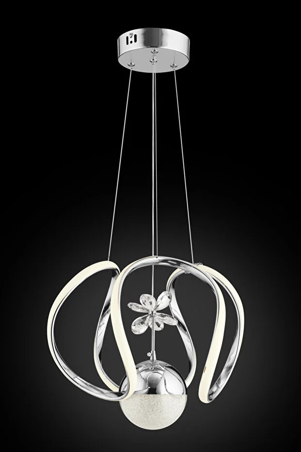 Bigiee 3 Renk Gümüş Ledli Lüx Modern Led Avize